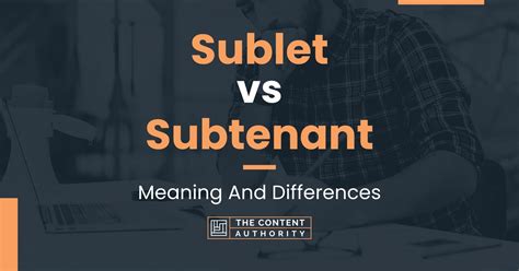 subtenant meaning